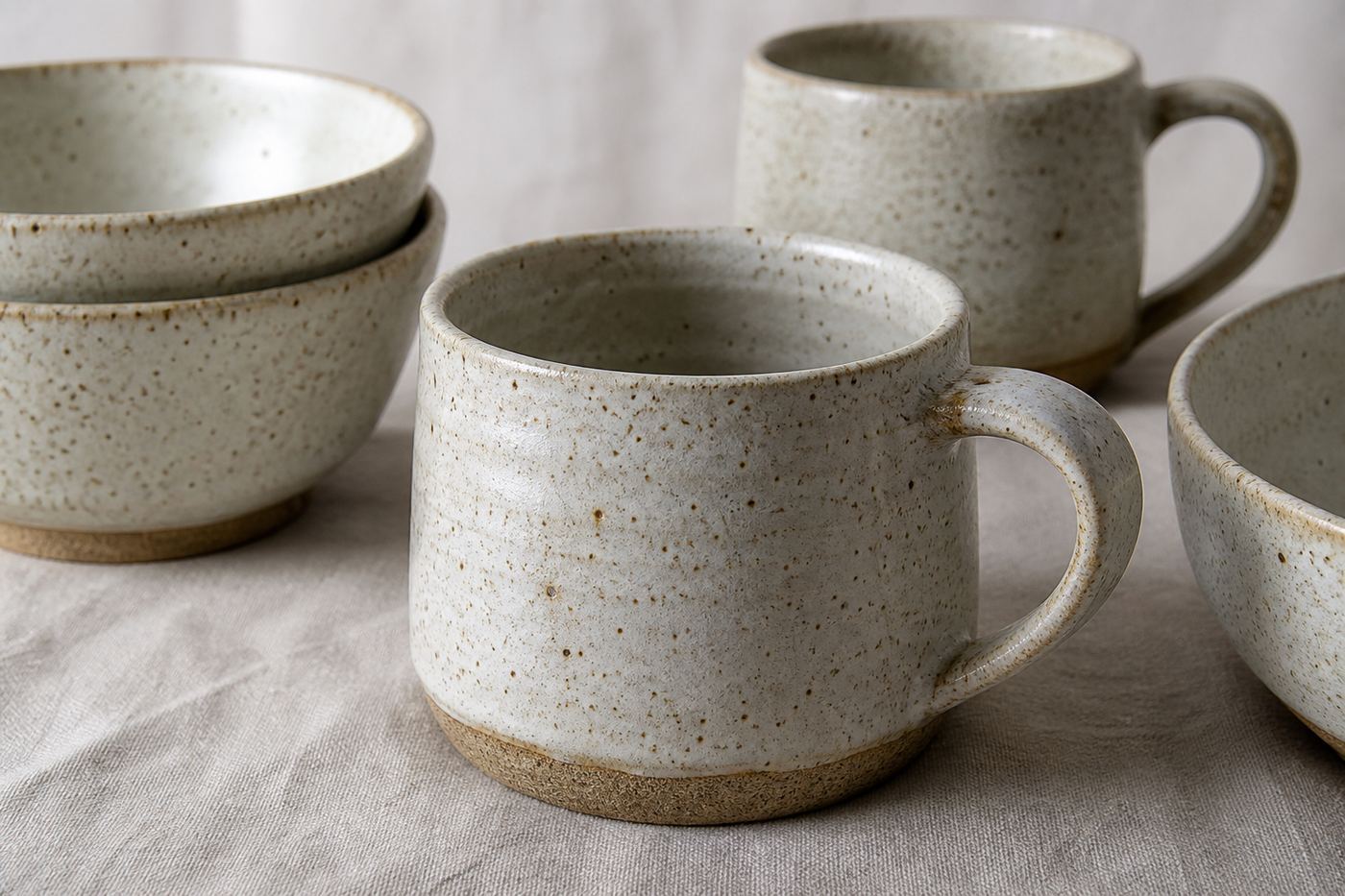 Glazed ceramic cups
